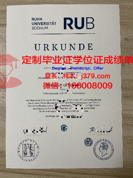波鸿应用技术大学毕业证壳子