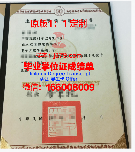 MG大学学位证书样本展示