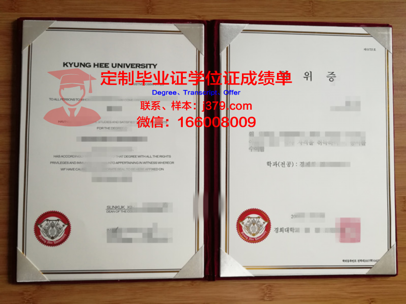 釜国大学学位证书