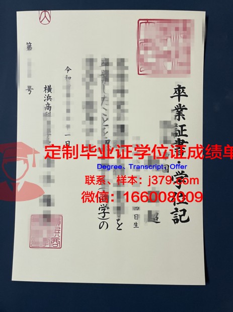 横滨交流专业学院毕业证书样式预览