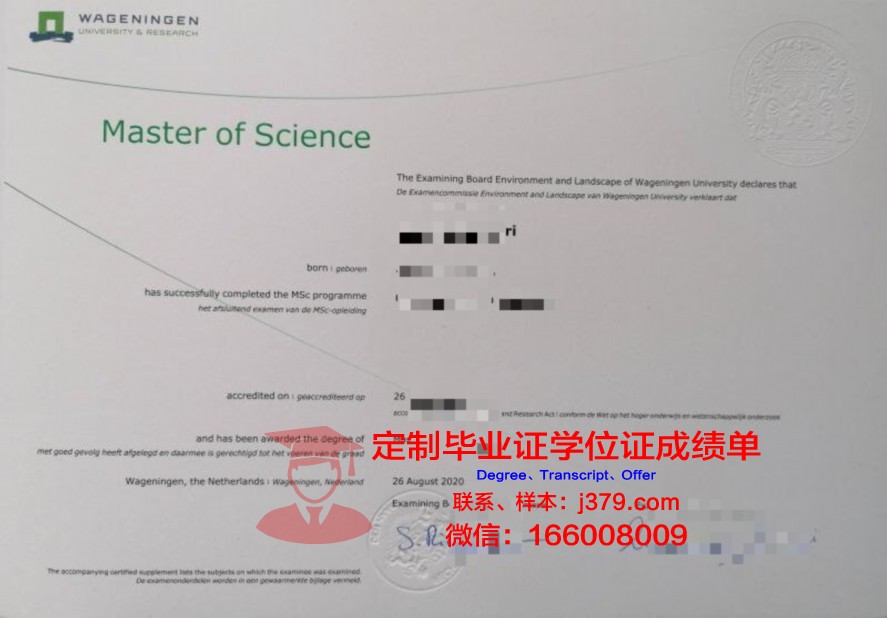 RSM电子毕业证书下载版
