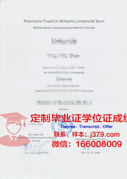 波恩大学硕士毕业证与国内学历的对比