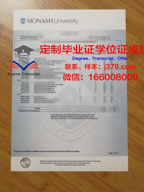 澳洲国立大学文凭证书