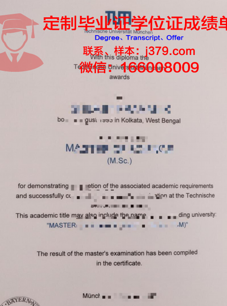 慕尼黑商学院硕士研究生学位证书