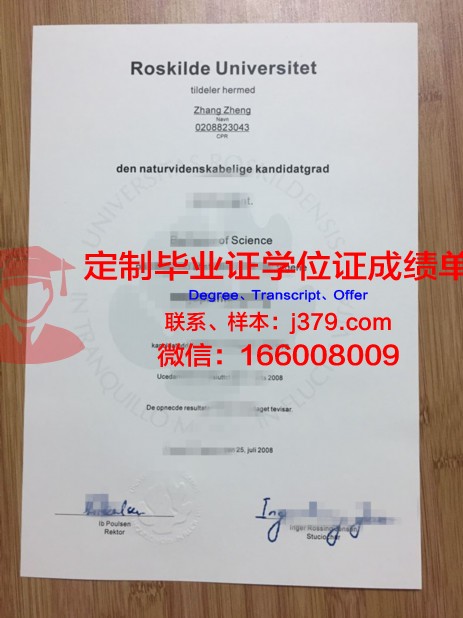 南丹麦大学学业证书与成绩单摘要