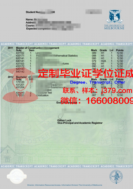 澳大利亚高校本科毕业证书